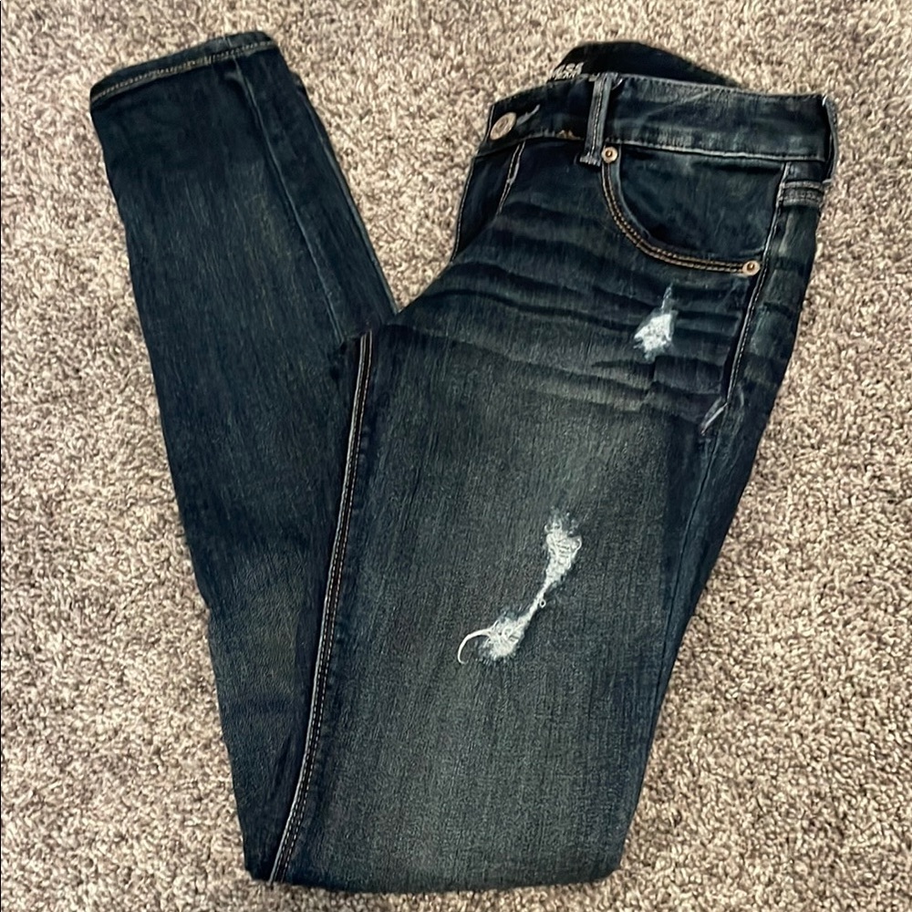 Women's Express Distressed Blue Jeans size 2L Stella